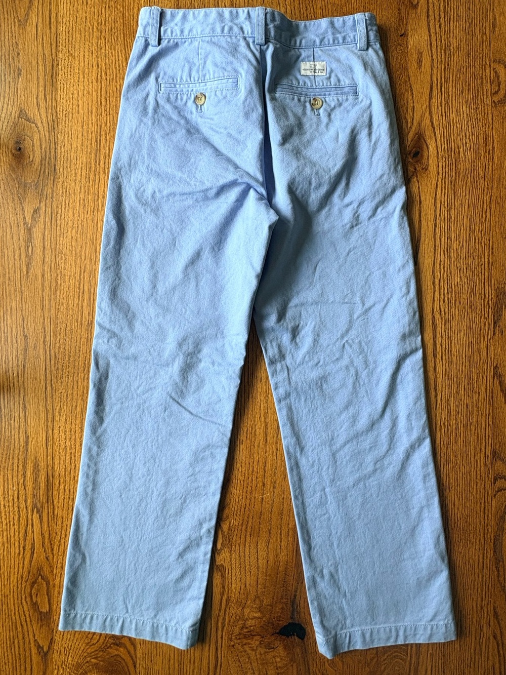 Vineyard Vines Light Blue flat-front Pants- boys size 12- with Whale Logo - Picture 12 of 16